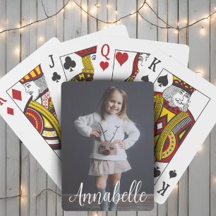 Gepersonaliseerde foto en aangepaste naam pokerkaarten