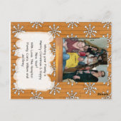 Gepersonaliseerde foto en cowboy Threaded Kerstmis Briefkaart (Achterkant)