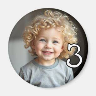 Gepersonaliseerde foto en leeftijd koelkast magneet