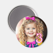 Gepersonaliseerde foto en leeftijd koelkast magneet (Voorkant / Achterkant)