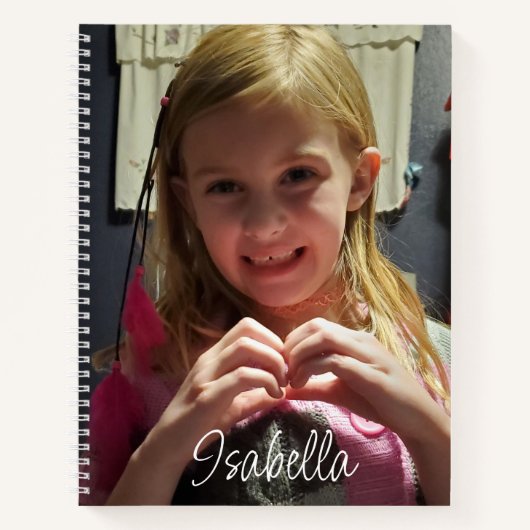Gepersonaliseerde foto en naam schetsboek notitieboek (Voorkant)
