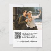 Gepersonaliseerde foto en QR-code bruiloft uitnodi Kaart (Voorkant)