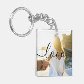 Gepersonaliseerde Foto- en Script-tekst Sleutelhanger (Voorkant Links)