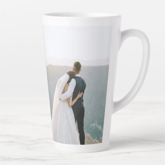 Gepersonaliseerde foto en tekst Latte Mok Sage Gre (Rechts)