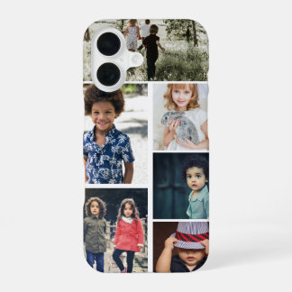 Gepersonaliseerde foto- en tekstfotocollage iPhone 16 hoesje