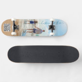 Gepersonaliseerde foto- en tekstskateboard en QR-c Skateboard (Horizontaal)