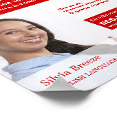 Gepersonaliseerde foto, Engelse taalcursus Poster (Hoek)