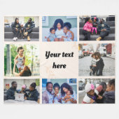 Gepersonaliseerde Foto Fleece Deken - Custom Colla (Voorkant (Horizontaal))