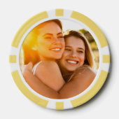 Gepersonaliseerde foto geel genummerd 1000 Value s Poker Chips (Voorkant)