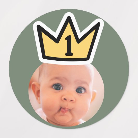 GEPERSONALISEERDE foto gezicht stickers partij kro (Design 1)