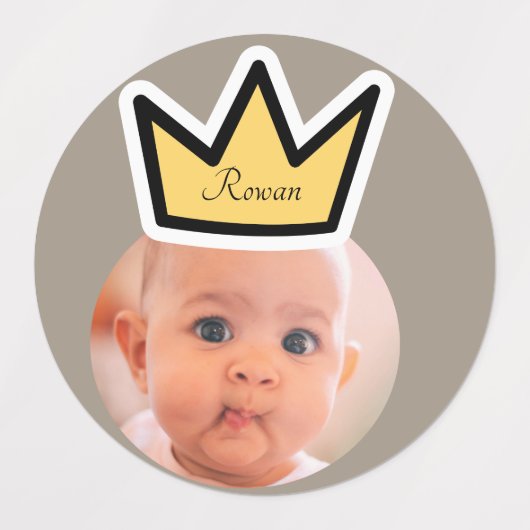 GEPERSONALISEERDE foto gezicht stickers partij kro (Design 2)