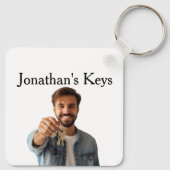 Gepersonaliseerde Foto Gift Fun Sleutelhanger (Achterkant)