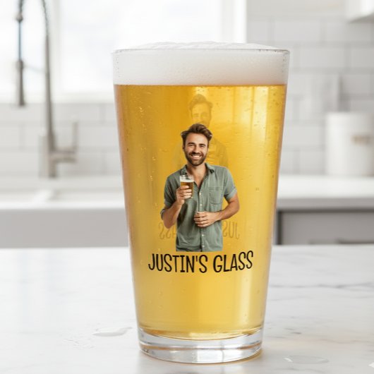 Gepersonaliseerde foto Gift Monogram Glas