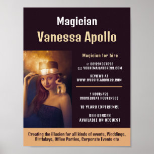 Gepersonaliseerde foto, goochelaar Adverteren Poster