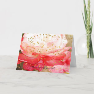 Gepersonaliseerde foto Gouden Confetti Overlay Kaart