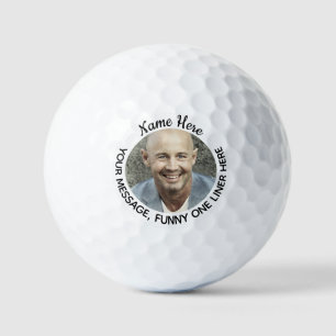 Gepersonaliseerde Foto & Grappig One Liner Golf Ba Golfballen