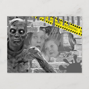 Gepersonaliseerde foto Halloween gevangen achter m Briefkaart