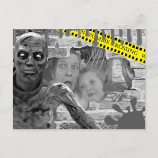 Gepersonaliseerde foto Halloween gevangen achter m Briefkaart