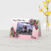 Gepersonaliseerde foto Happy Moederdag Kaart (Gele Bloem)