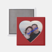 Gepersonaliseerde foto Hart Shaped Magneet (Voorkant / Achterkant)