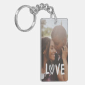 Gepersonaliseerde foto Hartliefde Sleutelhanger (Voorkant Links)