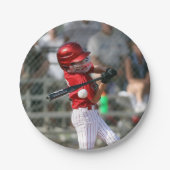 Gepersonaliseerde foto Honkbalspeler Verjaardag Papieren Bordje (Voorkant)