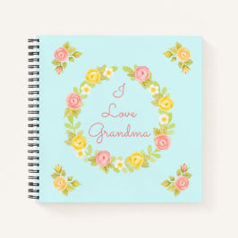 Gepersonaliseerde foto Ik hou van oma schetsboek Notitieboek