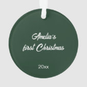 Gepersonaliseerde Foto Kerst Ornament Gift (achterkant)