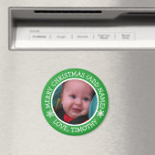 Gepersonaliseerde foto-kerstsnowflakes Magnet Magneet (Insitu (Vaatwasser))