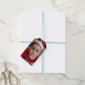Gepersonaliseerde foto Kerstvakantie Cadeaulabel (Met Touw)