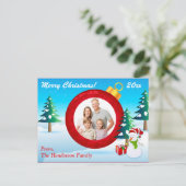 Gepersonaliseerde FOTO kerstversiering Post Kaart  (Staand voorkant)
