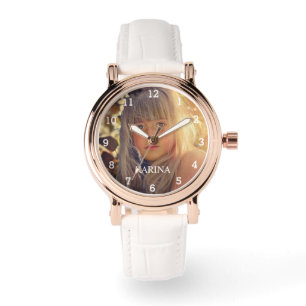 Gepersonaliseerde foto Kinder familienaam horloge