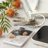 Gepersonaliseerde foto liefde tekst sleutelhanger (Voorkant Rechts)