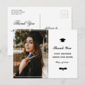 Gepersonaliseerde foto lijst afstuderen dank u briefkaart (Voorkant / Achterkant)