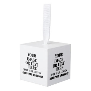 Gepersonaliseerde Foto Lijst Ornament, Kerst Kubus Ornament