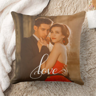 Gepersonaliseerde foto LOVE Keepsake Kussen