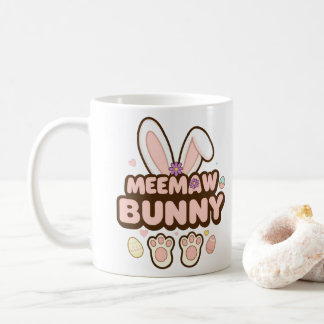 Gepersonaliseerde foto "MeeMaw Bunny" Paaskoffie Koffiemok