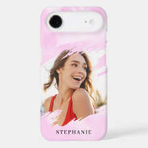 Gepersonaliseerde foto met naam in roze waterverfw