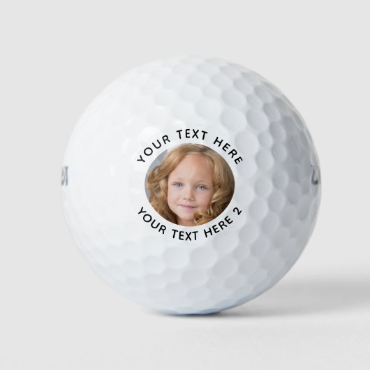 Gepersonaliseerde foto Modern Creëer Sjabloon Golf Golfballen (Voorkant)