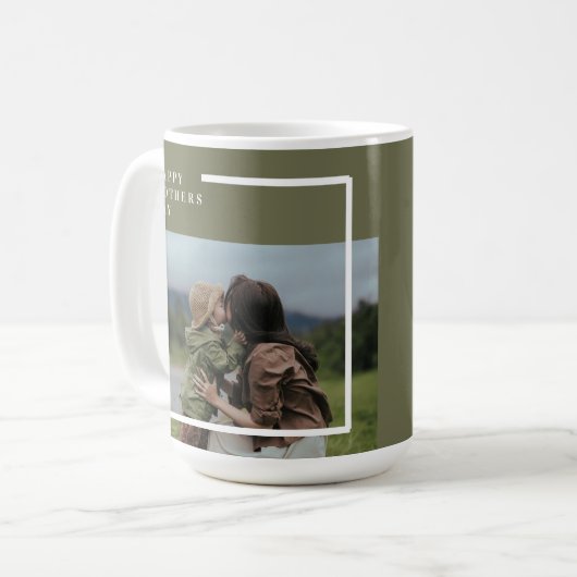 Gepersonaliseerde foto Moederdag cadeau Koffiemok (Voorkant links)