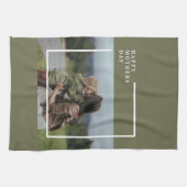 Gepersonaliseerde foto Moederdag cadeau Theedoek (Horizontaal)