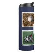 Gepersonaliseerde foto Monogram SPORT Thermosbeker (Gedraaid links)