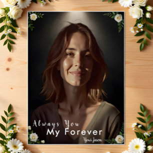 Gepersonaliseerde foto & naam   Aangepast cadeau v Poster