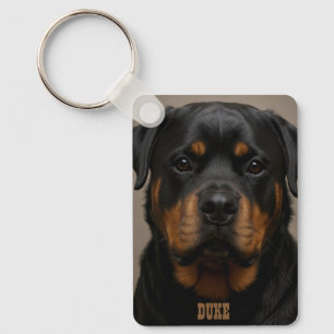 Gepersonaliseerde foto naam Rottweiler Sleutelhanger