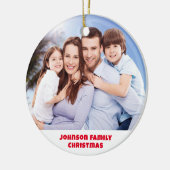 Gepersonaliseerde foto Ornament, aangepaste famili Keramisch Ornament (Links)
