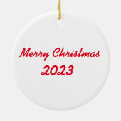 Gepersonaliseerde foto Ornament, aangepaste famili Keramisch Ornament (Achterkant)