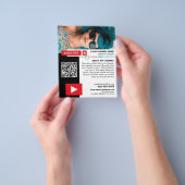 Gepersonaliseerde foto & QR-code, YouTube - Vlogge Flyer (Hand)