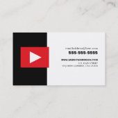 Gepersonaliseerde foto & QR-code, YouTube - Vlogge Visitekaartje (Achterkant)