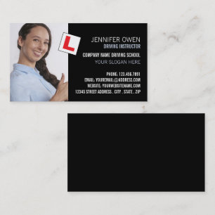 Gepersonaliseerde foto, rijschool, instructeur visitekaartje