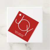 Gepersonaliseerde foto Rode kerst Bedankjes Labels (In situ)